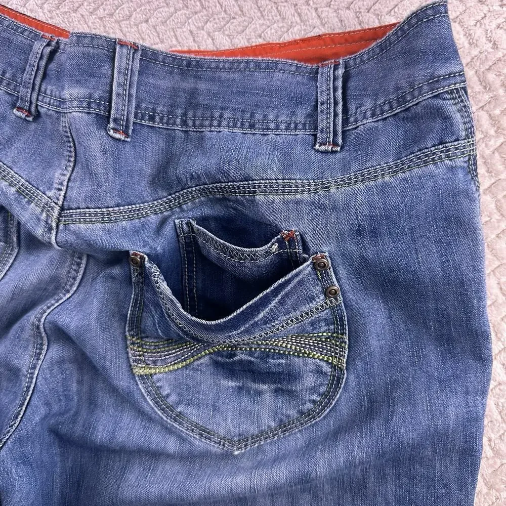 Skater Girl jeans Flower punk Debenhams Boyfriend Jeans Baggy‎ Size 18 Stretch
